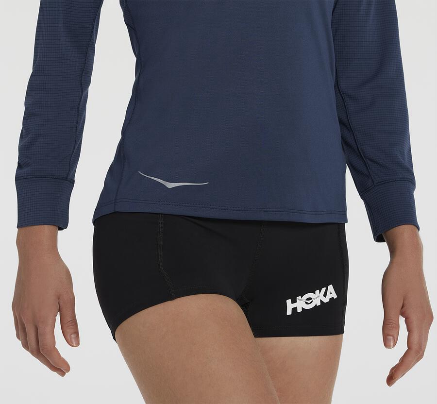 Haut Hoka One One Performance 3/4 Sleeve Femme - Bleu Marine - UCM-915048